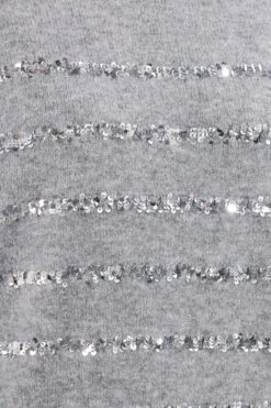 EVANS Curve Grey Sequin Embellished Stripe Jumper 10 EVANS Curve Grey Sequin Embellished Stripe Jumper -Evans Boutique 9d122650 4f40 44 616237 D