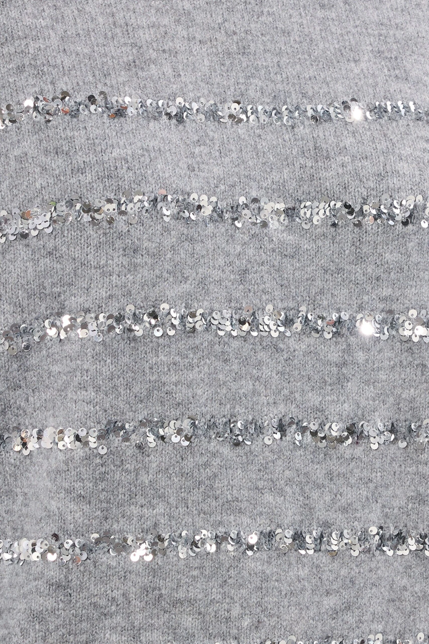 EVANS Curve Grey Sequin Embellished Stripe Jumper 6 EVANS Curve Grey Sequin Embellished Stripe Jumper – Image 4