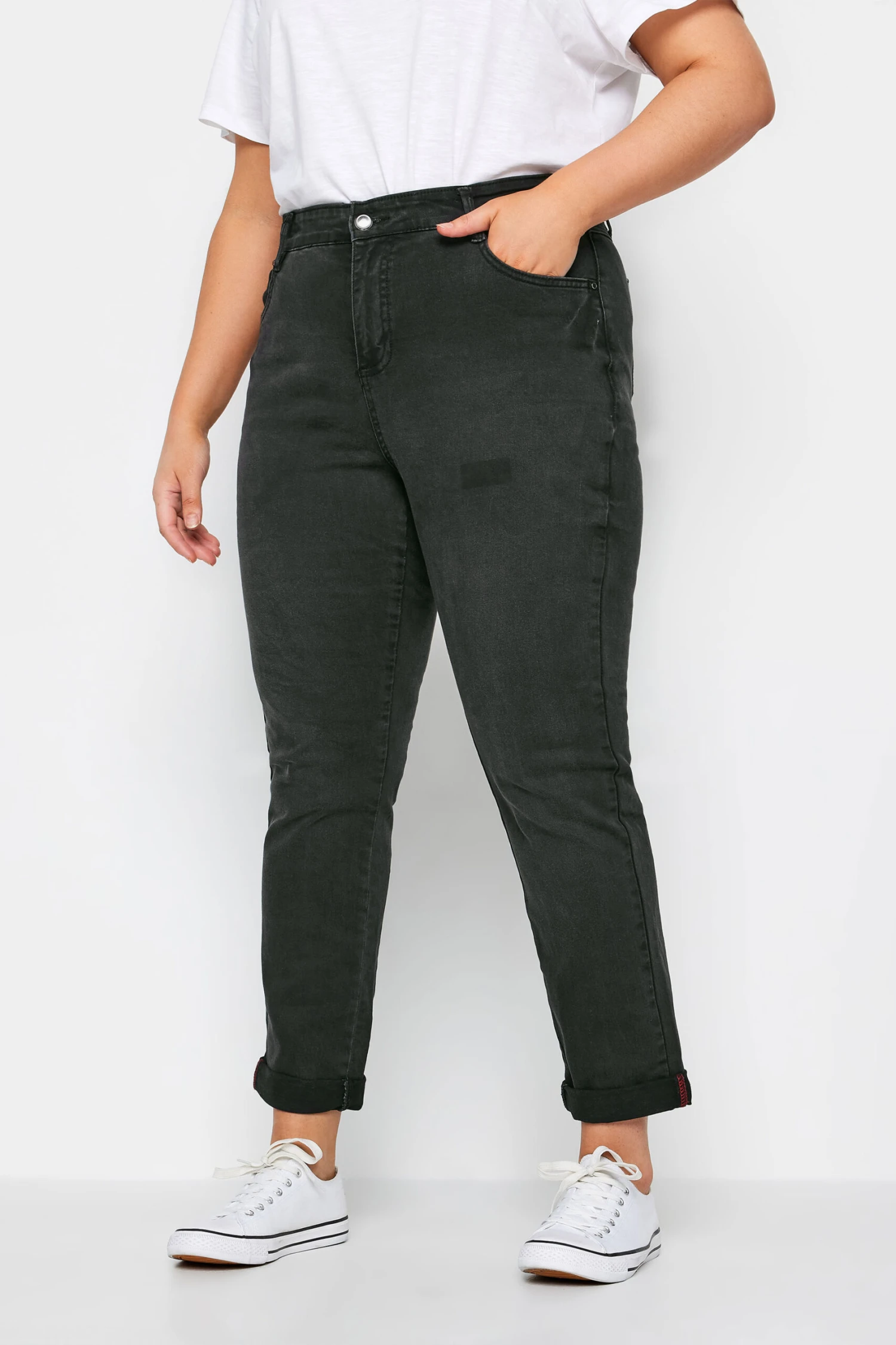Evans Black Washed Girlfriend Jeans 3 Evans Black Washed Girlfriend Jeans