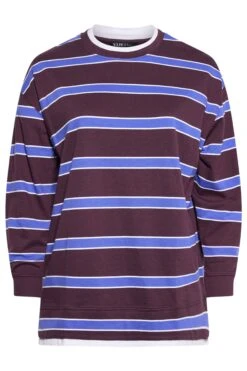 YOURS Curve Sweat-shirt 2 En 1 à Rayures Violettes 11 YOURS Curve Sweat-shirt 2 En 1 à Rayures Violettes -Evans Boutique 9da962ca 5613 45 322825 X