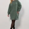 YOURS Curve Robe Pull Verte Douce Au Toucher