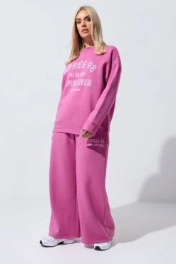 LIMITED COLLECTION Pantalon De Jogging Large Curve Pink « Après 98 »