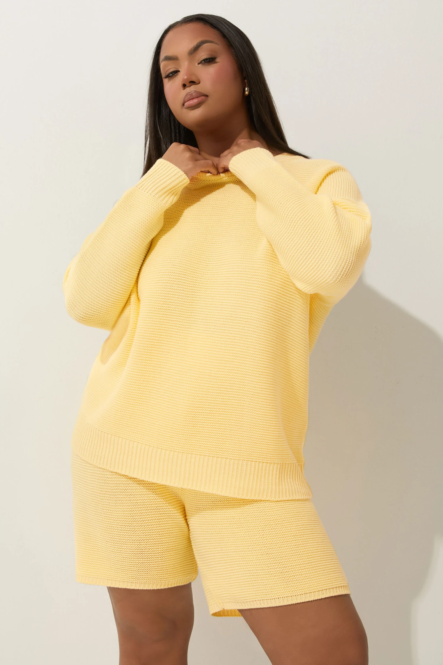 LIMITED COLLECTION - Pull Jaune Texturé En Maille 3 LIMITED COLLECTION - Pull Jaune Texturé En Maille