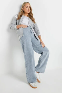 LTS Tall Blue Denim Textured Slouch Jeans -Evans Boutique 9eb2ebee 6ccb 4f 355655 A