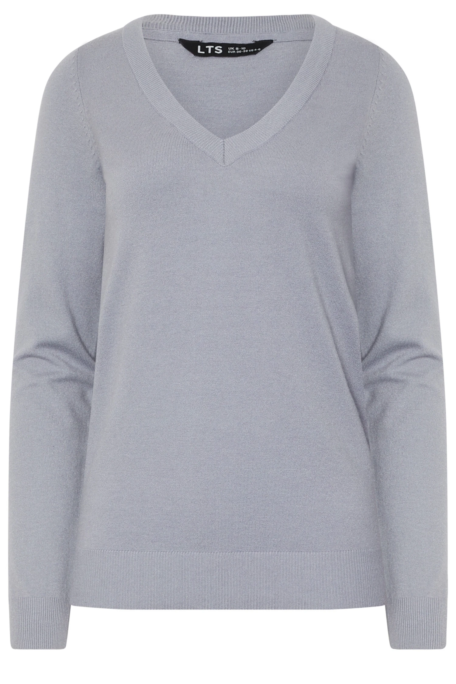 LTS Tall Light Blue Knit V-Neck Jumper 7 LTS Tall Light Blue Knit V-Neck Jumper – Image 5