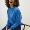 M&Co Blue Button Detail Sweatshirt 2 M&Co Blue Button Detail Sweatshirt -Evans Boutique 9f246a93 8e4a 4c 502609 L1