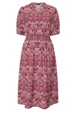 YOURS Curve Robe Mi-longue à Col Cranté Et Ikat Rouge 15 YOURS Curve Robe Mi-longue à Col Cranté Et Ikat Rouge -Evans Boutique a00ddf87 6d05 48 270194 X