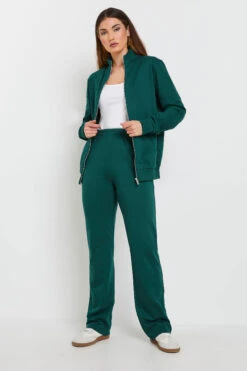 LTS Tall Green Jersey Funnel Zip Sweatshirt 9 LTS Tall Green Jersey Funnel Zip Sweatshirt -Evans Boutique a314bada 6542 48 355838 B