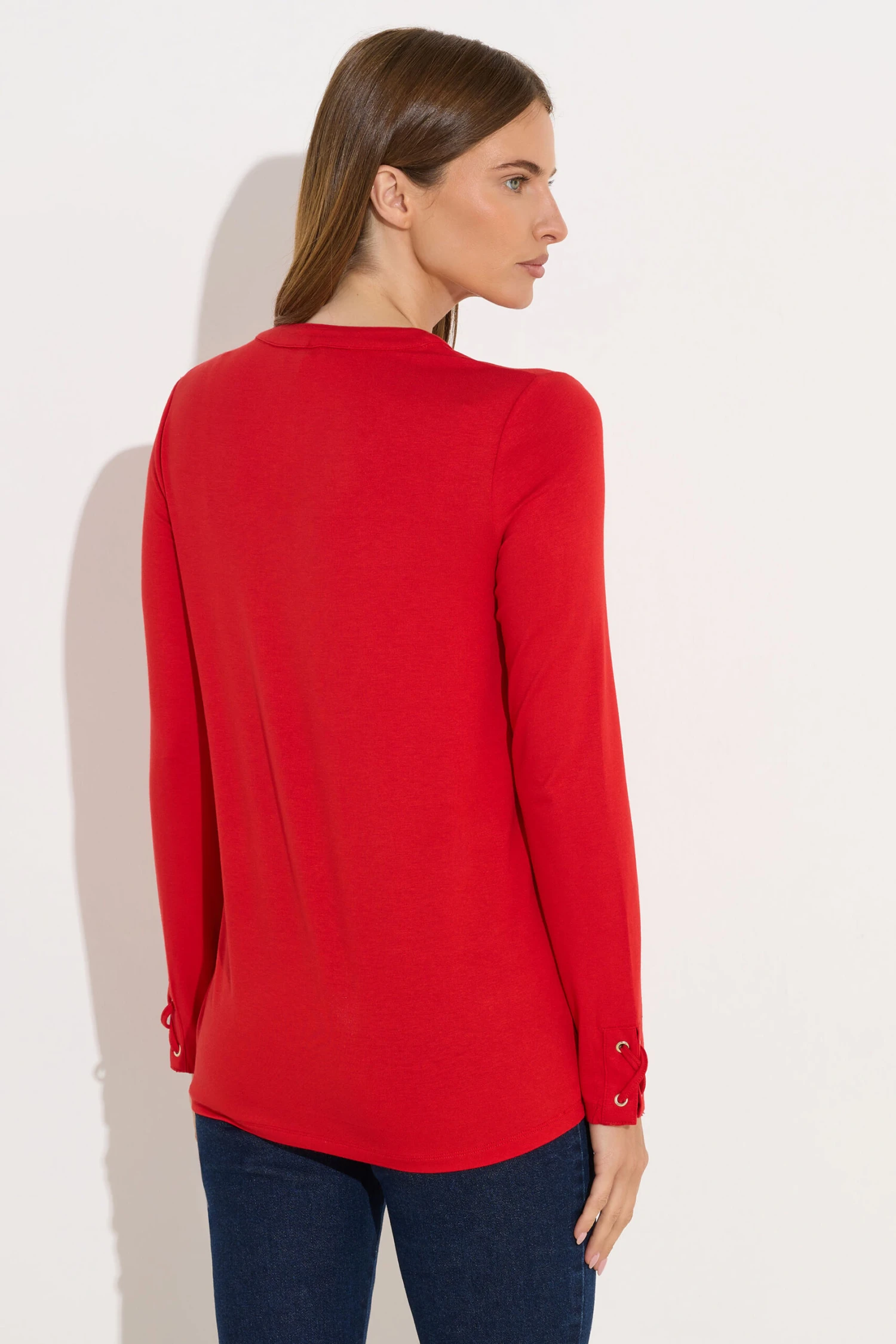 STAR Red Lace Up Eyelet Top 5 STAR Red Lace Up Eyelet Top – Image 3