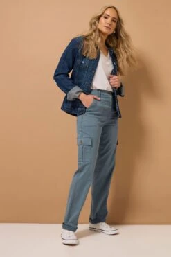LTS MADE FOR GOOD Tall Blue Cargo Chino Jeans 14 LTS MADE FOR GOOD Tall Blue Cargo Chino Jeans -Evans Boutique a3534e3d 50aa 49 355380 B