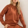 LTS Tall Rust Orange Crew Neck Sweatshirt 2 LTS Tall Rust Orange Crew Neck Sweatshirt -Evans Boutique a3b0c025 e39f 46 356162 A