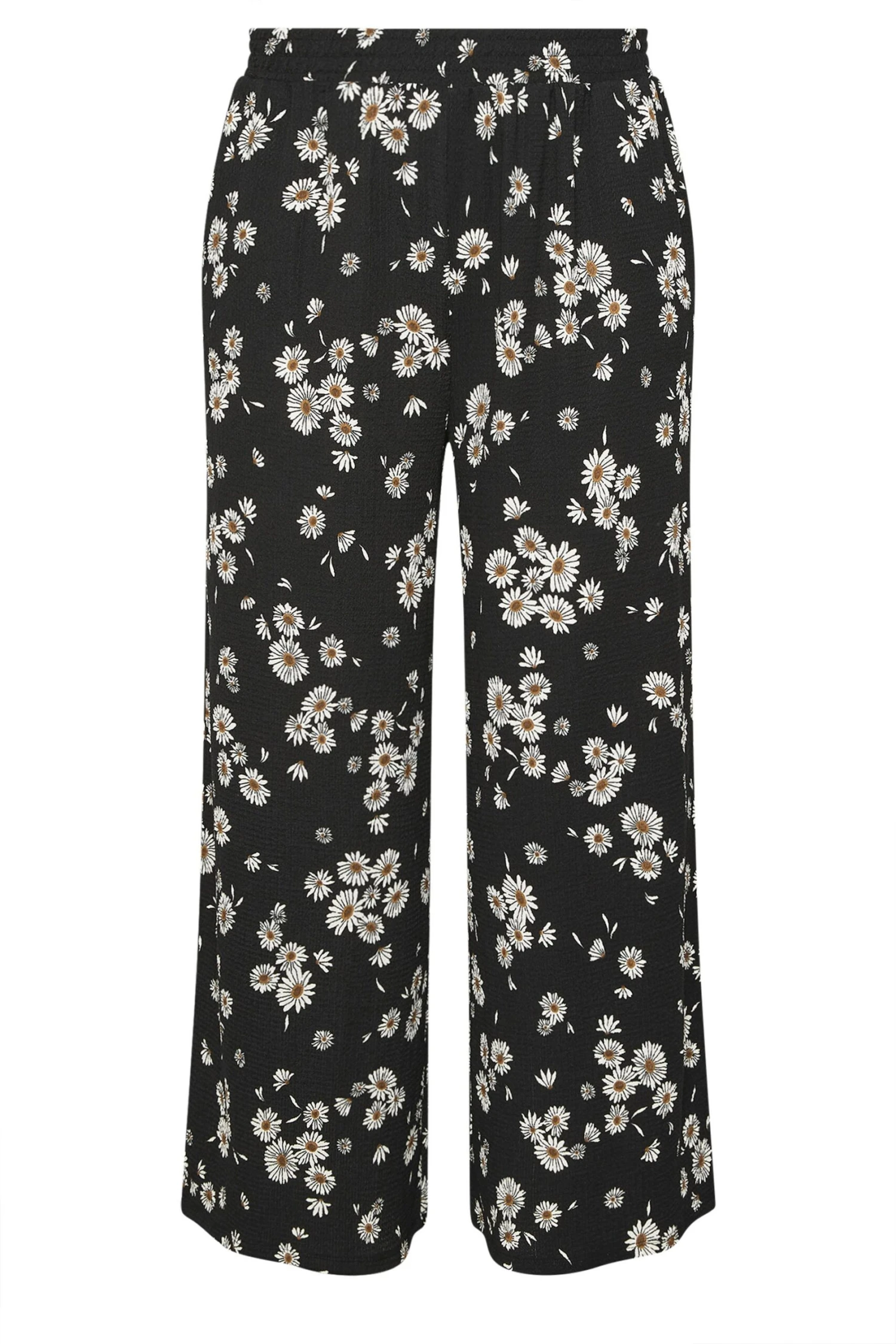 YOURS - Pantalon Noir En Wide Leg Design Pâquerettes 7 YOURS - Pantalon Noir En Wide Leg Design Pâquerettes – Image 5
