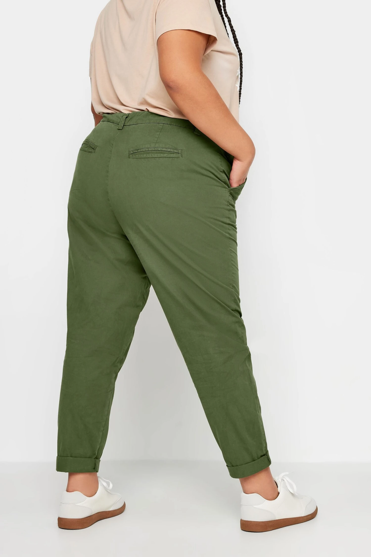 YOURS - Pantalon Chino Vert Kaki Coupe Droite 5 YOURS - Pantalon Chino Vert Kaki Coupe Droite – Image 3