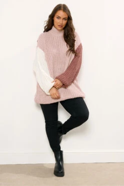 YOURS Curve Pull En Maille Colorblock Marron Naturel 8 YOURS Curve Pull En Maille Colorblock Marron Naturel -Evans Boutique a5c02d45 8c2c 48 302330 B