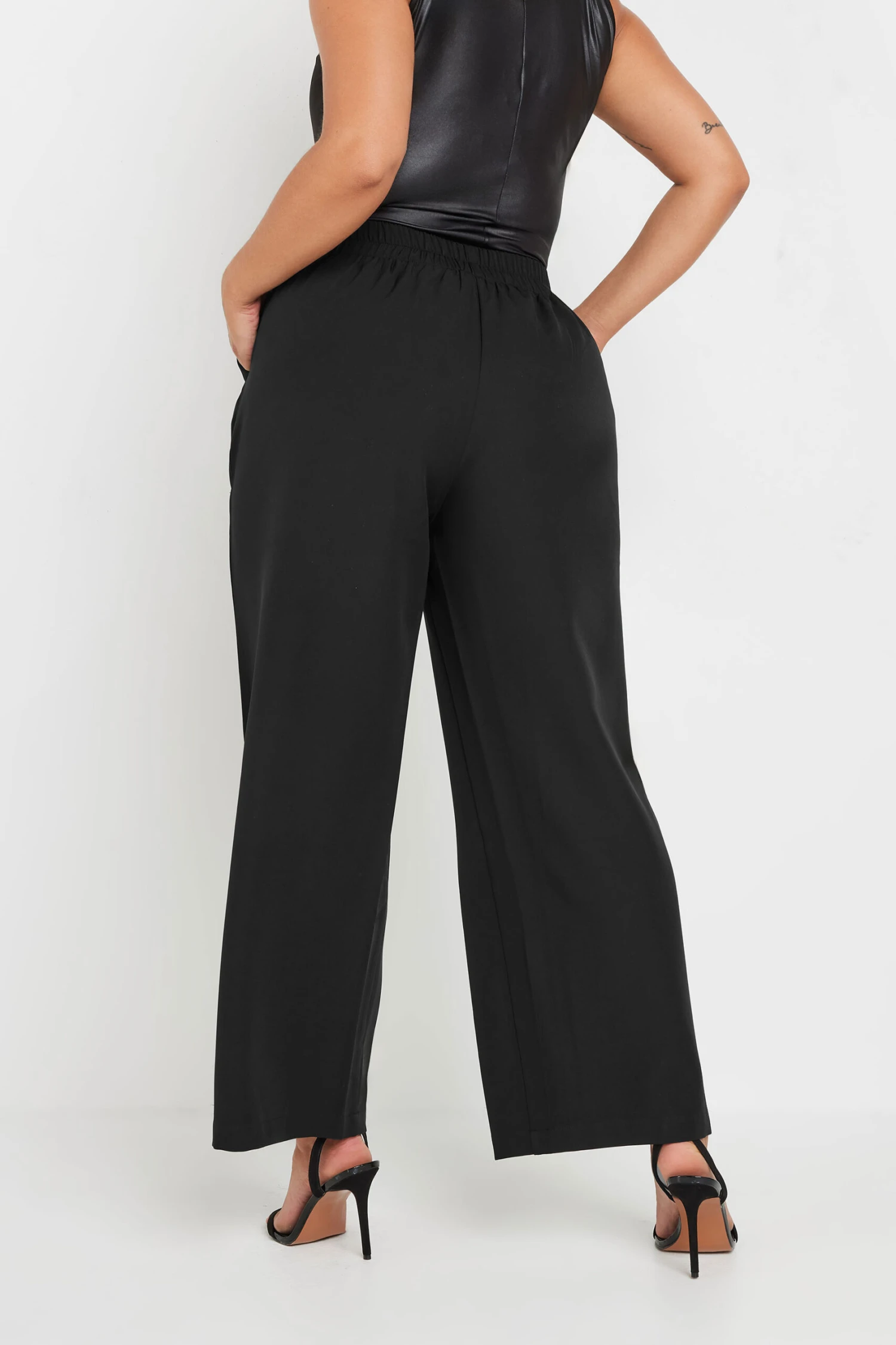 YOURS - Pantalon Classique Noir Coupe Wide Leg à Poches 5 YOURS - Pantalon Classique Noir Coupe Wide Leg à Poches – Image 3