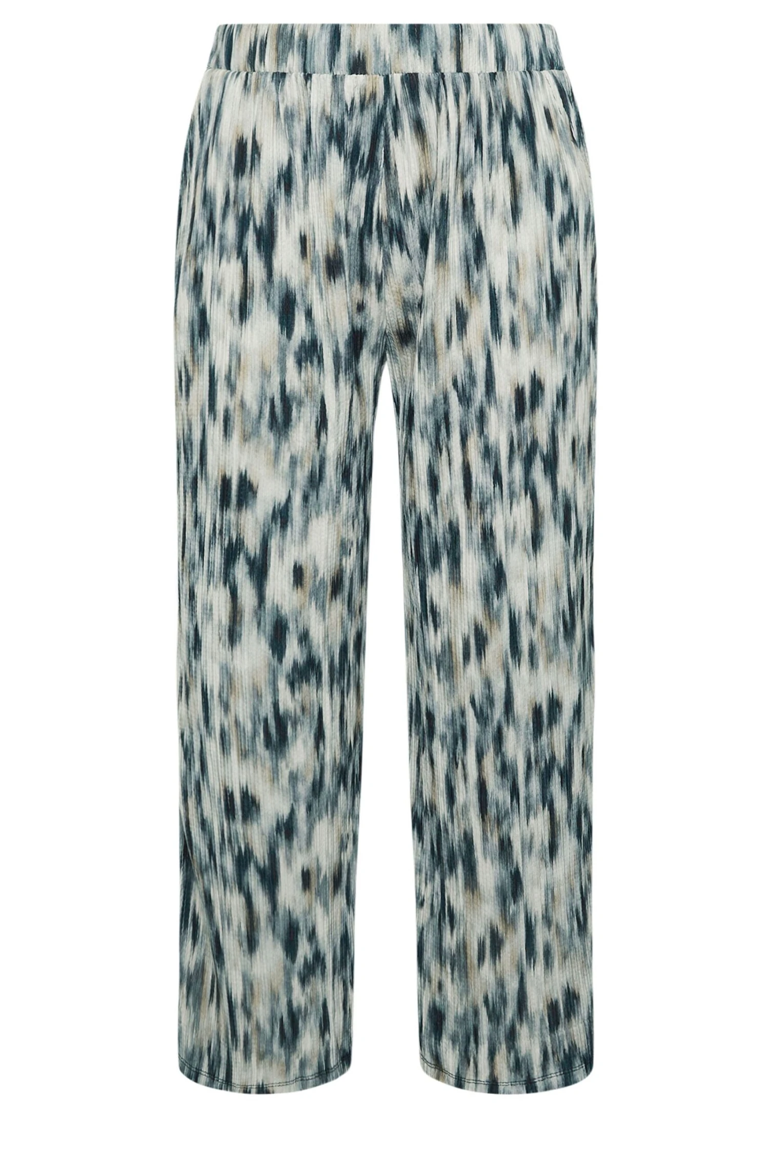 YOURS - Pantalon Coupe Wide Leg Bleu Tâcheté Abstrait 7 YOURS - Pantalon Coupe Wide Leg Bleu Tâcheté Abstrait – Image 5