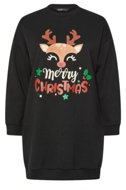 YOURS Curve Robe Sweat-shirt Noire « Joyeux Noël » à Motif Renne 12 YOURS Curve Robe Sweat-shirt Noire « Joyeux Noël » à Motif Renne -Evans Boutique a6948ca6 94a6 46 303827 X