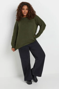 YOURS - Pull Vert Kaki En Maille 8 YOURS - Pull Vert Kaki En Maille -Evans Boutique a6a1ceec 4ba1 4d 280504 A