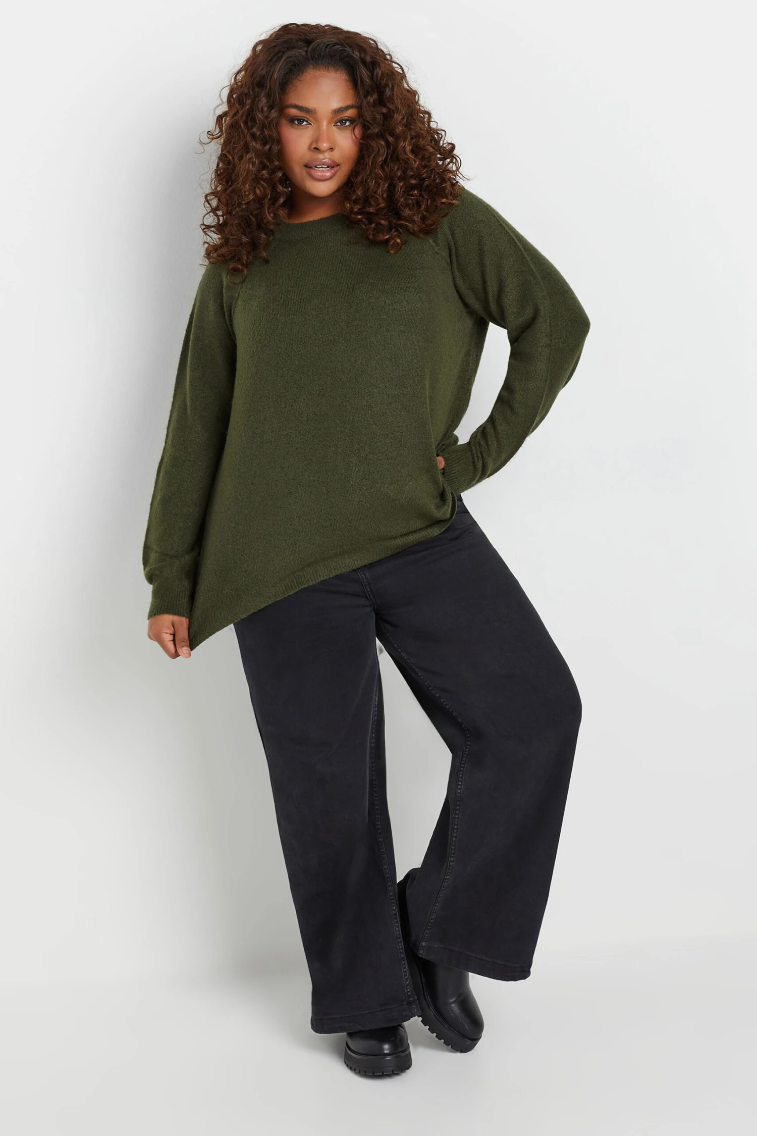 YOURS - Pull Vert Kaki En Maille 4 YOURS - Pull Vert Kaki En Maille – Image 2