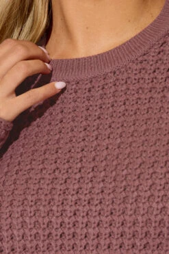 YOURS - Pull Rose En Maille Gaufrée -Evans Boutique a795898c daee 4b 280688 D