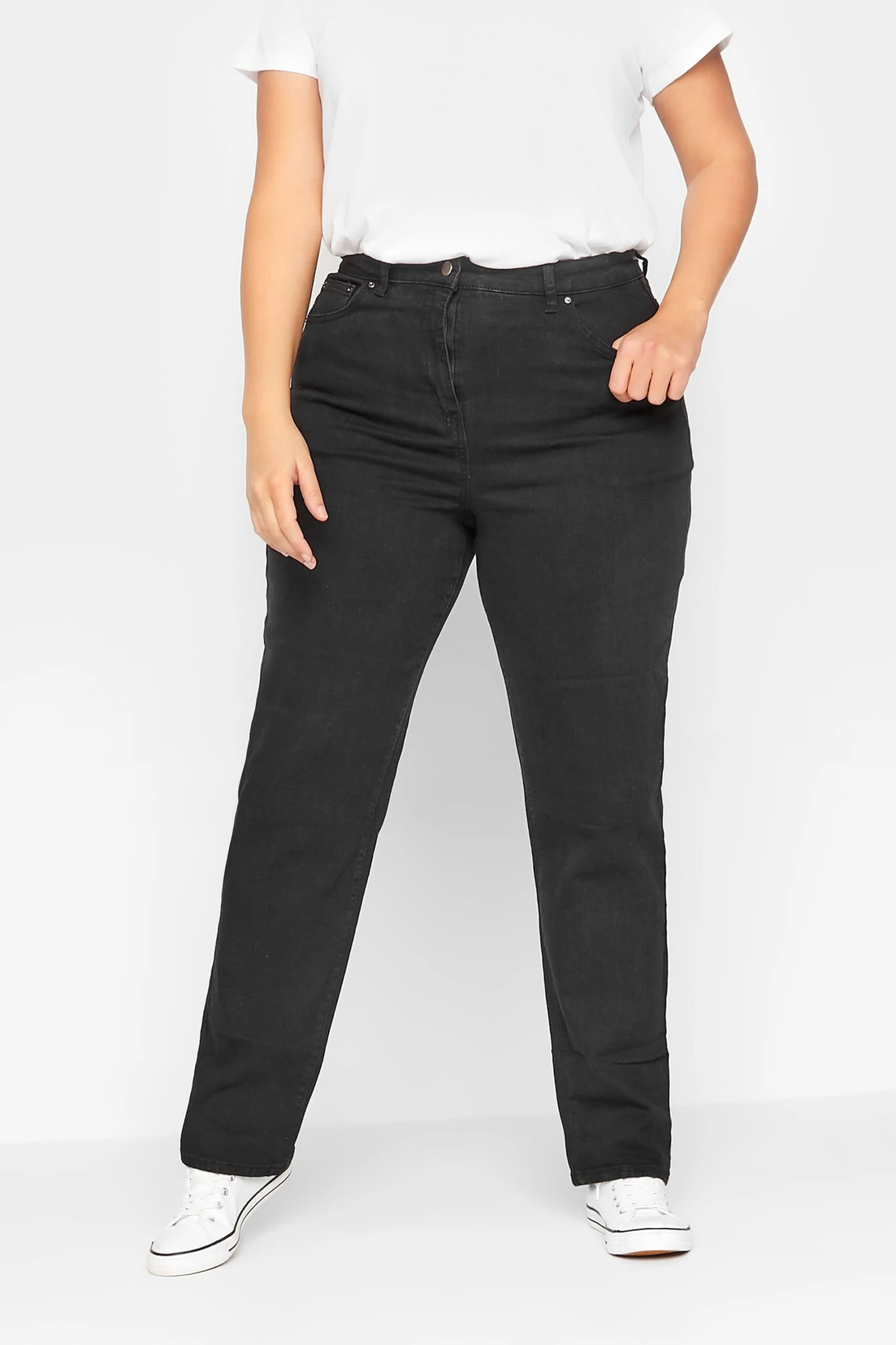 LTS Tall Black Washed UNA Stretch Mom Jeans 3 LTS Tall Black Washed UNA Stretch Mom Jeans