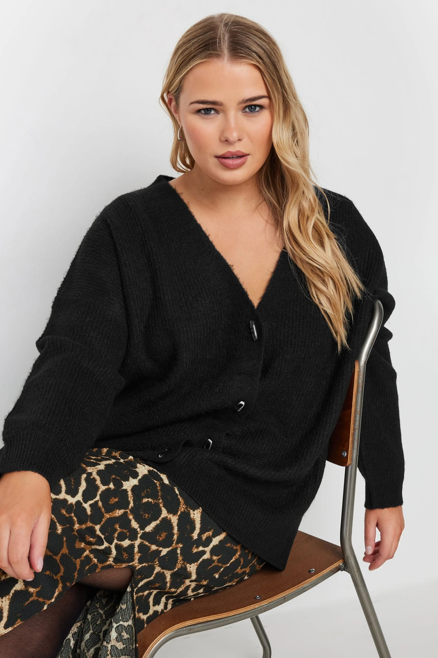 YOURS - Cardigan Noir Doux En Maille 3 YOURS - Cardigan Noir Doux En Maille