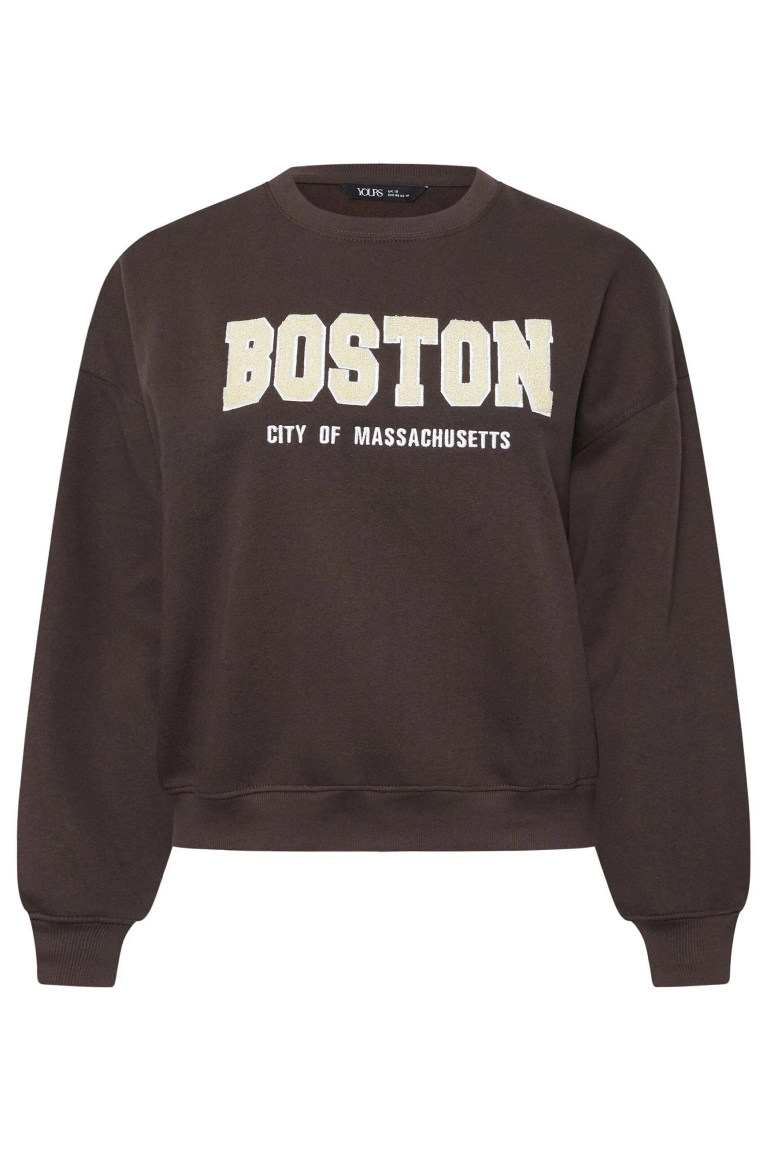 YOURS - Sweatshirt Marron 'Boston' Manches Longues 8 YOURS - Sweatshirt Marron 'Boston' Manches Longues – Image 6