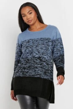 YOURS - Pull En Maille Bleu Block De Couleur