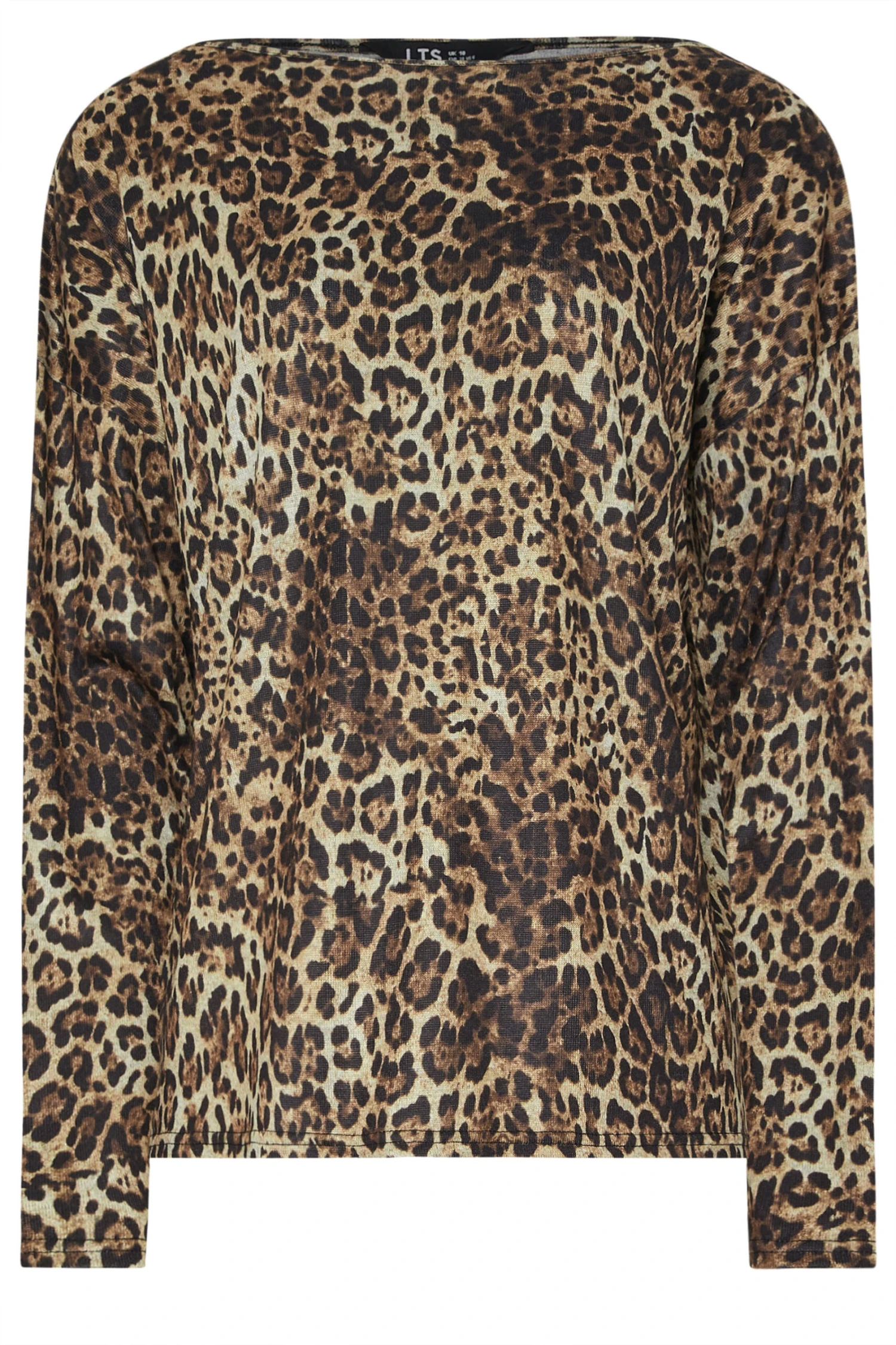 LTS Tall Brown Animal Print Batwing Top 7 LTS Tall Brown Animal Print Batwing Top – Image 5
