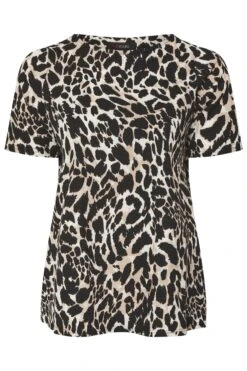 YOURS - Top Beige & Noir Texturé Léopard Manches Courtes 11 YOURS - Top Beige & Noir Texturé Léopard Manches Courtes -Evans Boutique a9417428 44d6 46 175251 X