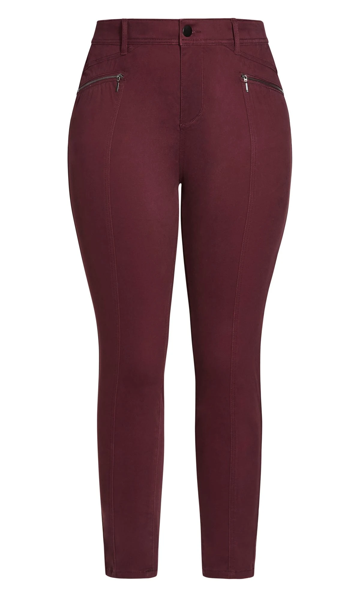 Evans Burgundy Pintuck Skinny Jeans 8 Evans Burgundy Pintuck Skinny Jeans – Image 6