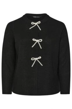 YOURS Curve Cardigan à Nœud Sur Le Devant En Perles Noires 17 YOURS Curve Cardigan à Nœud Sur Le Devant En Perles Noires -Evans Boutique aa3e88ac e877 41 280675 X