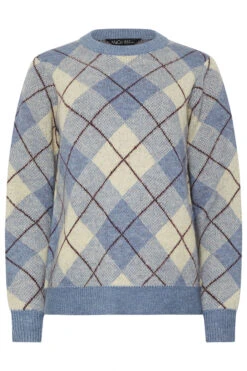 M&Co Blue Argyle Knitted Jumper -Evans Boutique aa74e6c8 bf92 4c 502448 X