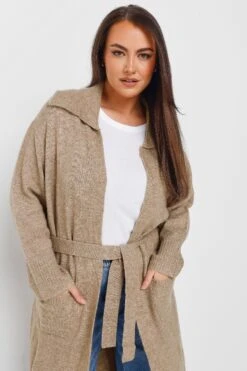 YOURS - Cardigan Maxi Marron Glacé Avec Ceinture 12 YOURS - Cardigan Maxi Marron Glacé Avec Ceinture -Evans Boutique aa87c421 2cb7 4a 280414 D