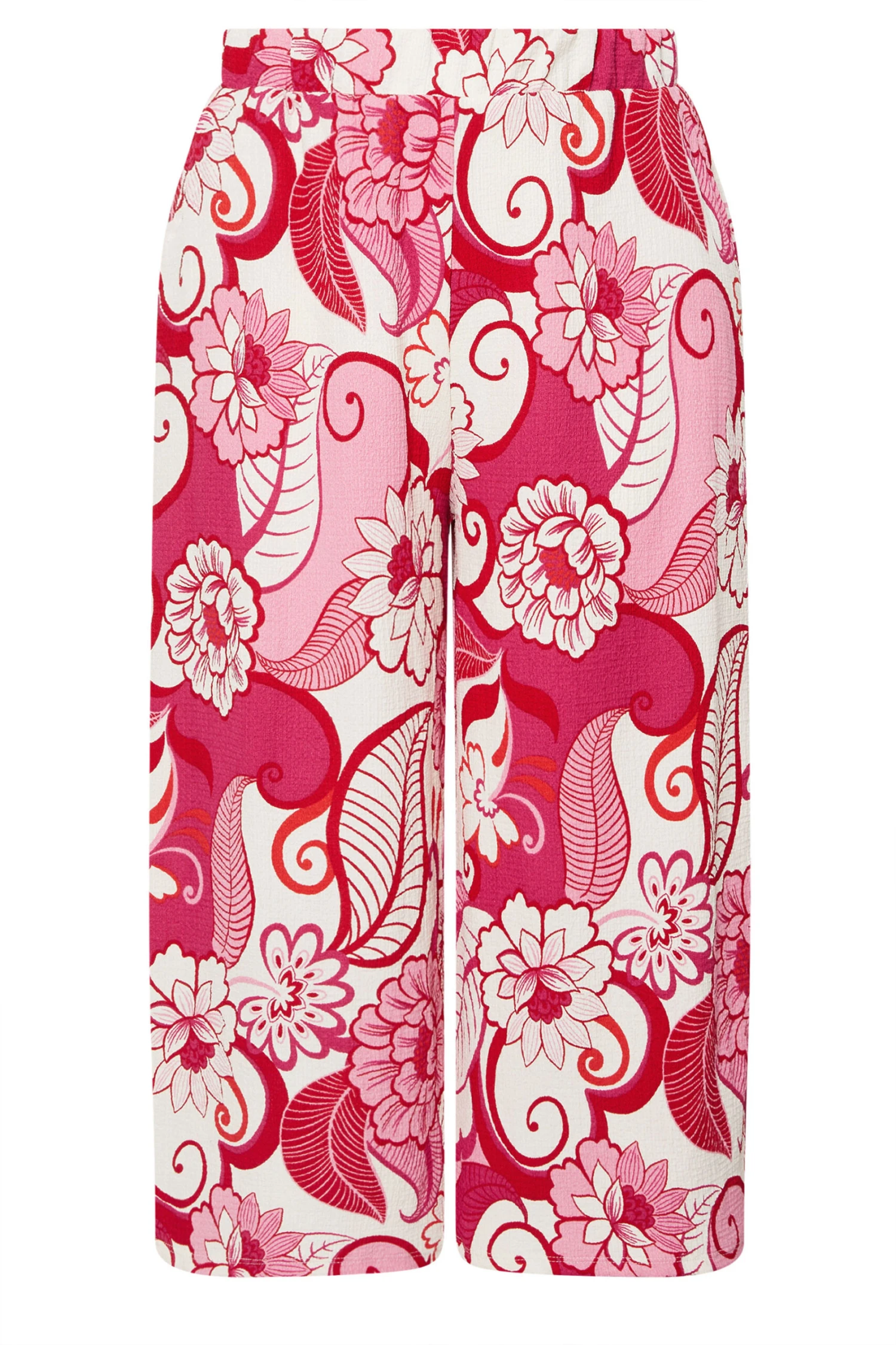 YOURS - Pantalon Jupe-Culotte Texturé Rose & Crème 7 YOURS - Pantalon Jupe-Culotte Texturé Rose & Crème – Image 5