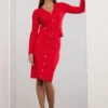 STAR Red Knitted Button Midi Skirt 1 STAR Red Knitted Button Midi Skirt -Evans Boutique ab6d8281 90d0 4e 110717 A