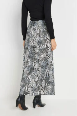 LTS Tall Grey Snake Print Slip-On Maxi Skirt 9 LTS Tall Grey Snake Print Slip-On Maxi Skirt -Evans Boutique ad967c17 ee9b 45 355602 C