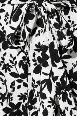 YOURS - Top Cache-Coeur Noir & Crème Floral 10 YOURS - Top Cache-Coeur Noir & Crème Floral -Evans Boutique ae359317 d475 48 322682 D