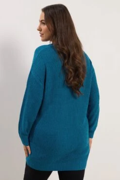 YOURS Curve Pull En Maille Bleu Foncé Essentiel -Evans Boutique ae46b363 8be3 42 280796 C