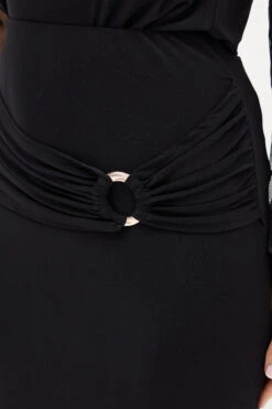 LTS Tall Black Buckle Drape Maxi Skirt 10 LTS Tall Black Buckle Drape Maxi Skirt -Evans Boutique ae5c002b 49c3 4f 356689 D