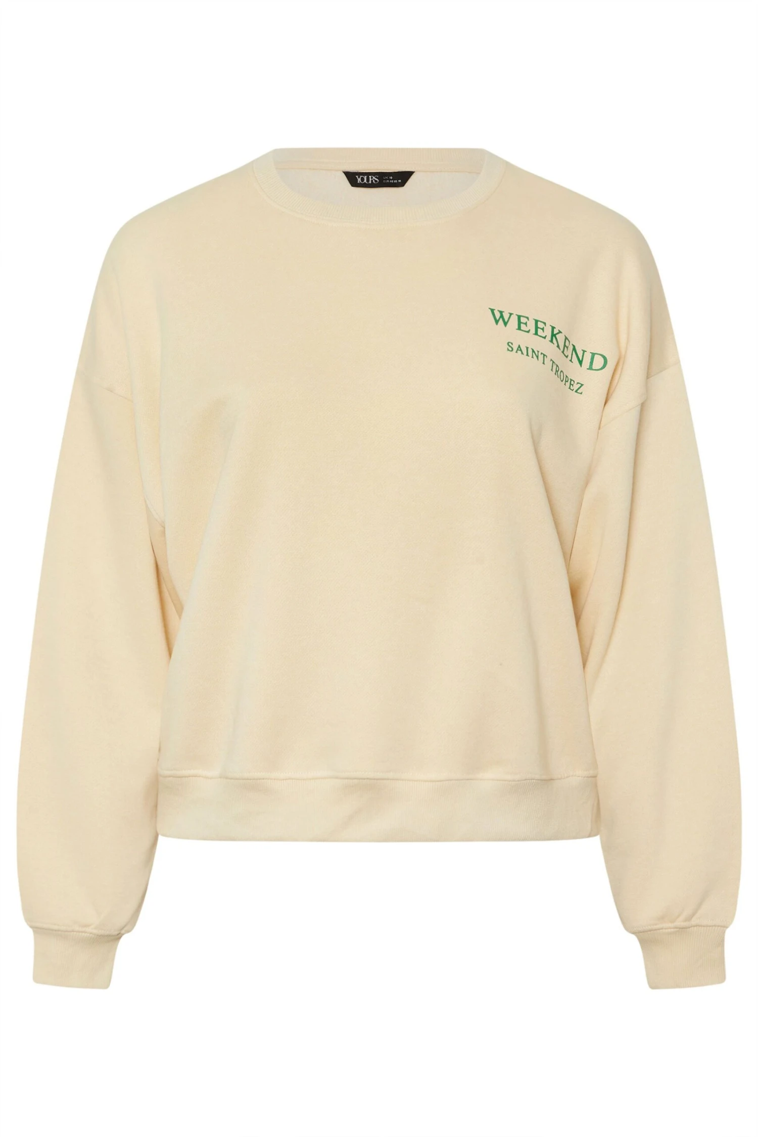 YOURS - Sweatshirt Crème 'Weekend Club' Design Tennis 8 YOURS - Sweatshirt Crème 'Weekend Club' Design Tennis – Image 6