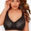 Soutien-Gorge Noir Hi Shine Dentelle Sans Armatures -Evans Boutique afbc7e37 c31c 48 146746 A