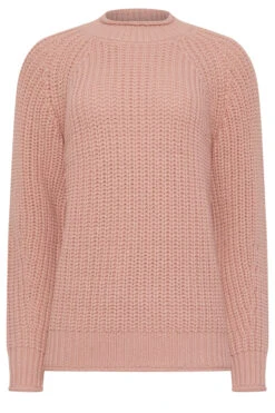 LTS Tall Coral Pink High Neck Knit Jumper -Evans Boutique afc089a3 cb87 44 353811 X