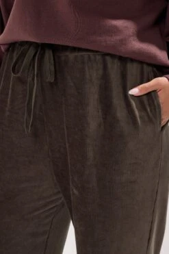 YOURS - Pantalon Large à Cordon De Serrage Marron 10 YOURS - Pantalon Large à Cordon De Serrage Marron -Evans Boutique afe372f8 dd75 44 310230 D