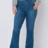 EVANS Curve Fit Blue Mid Wash Bootcut Jeans