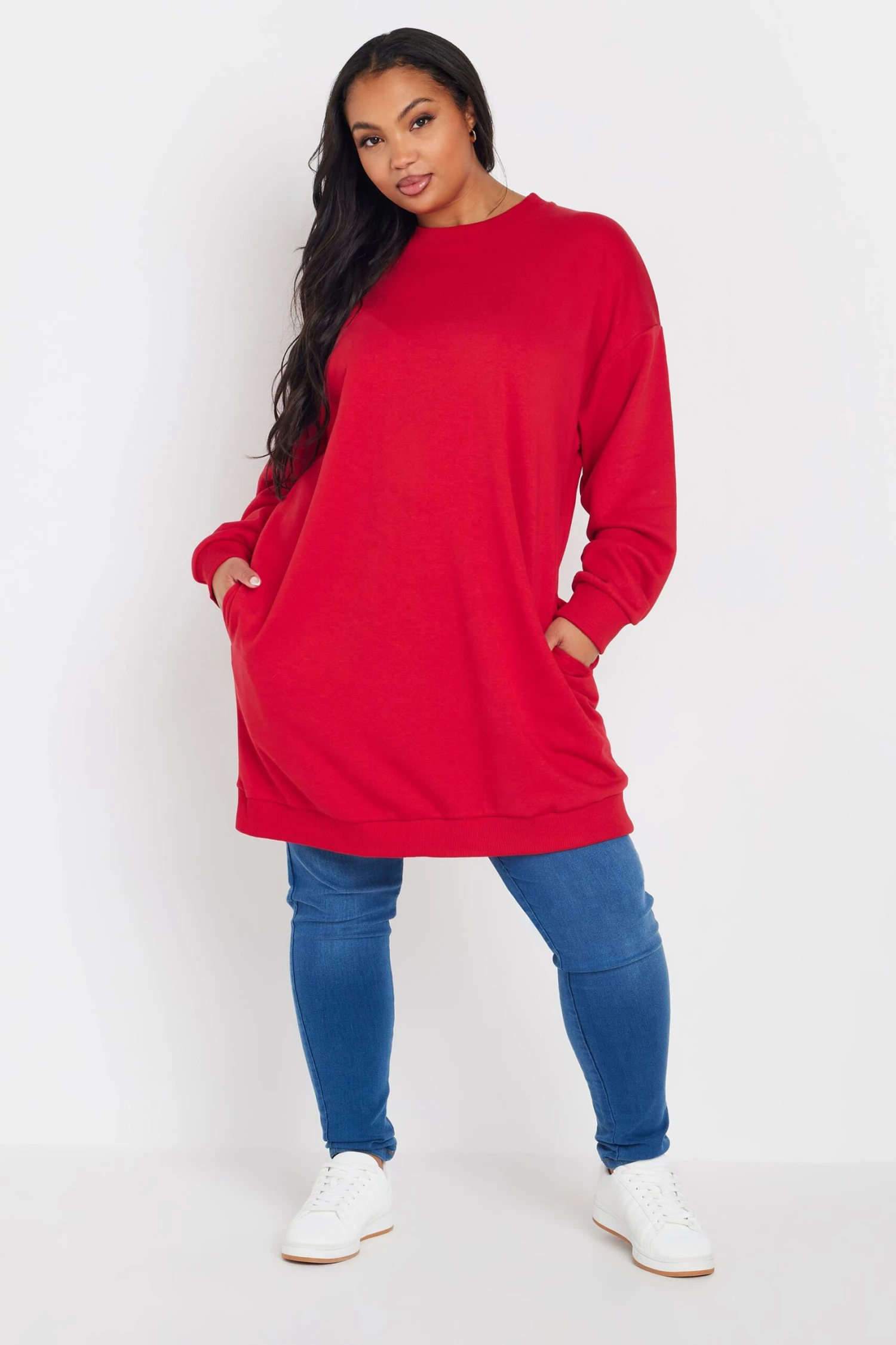 YOURS - Robe-Pull Rouge Manches Longues En Jersey 5 YOURS - Robe-Pull Rouge Manches Longues En Jersey – Image 3