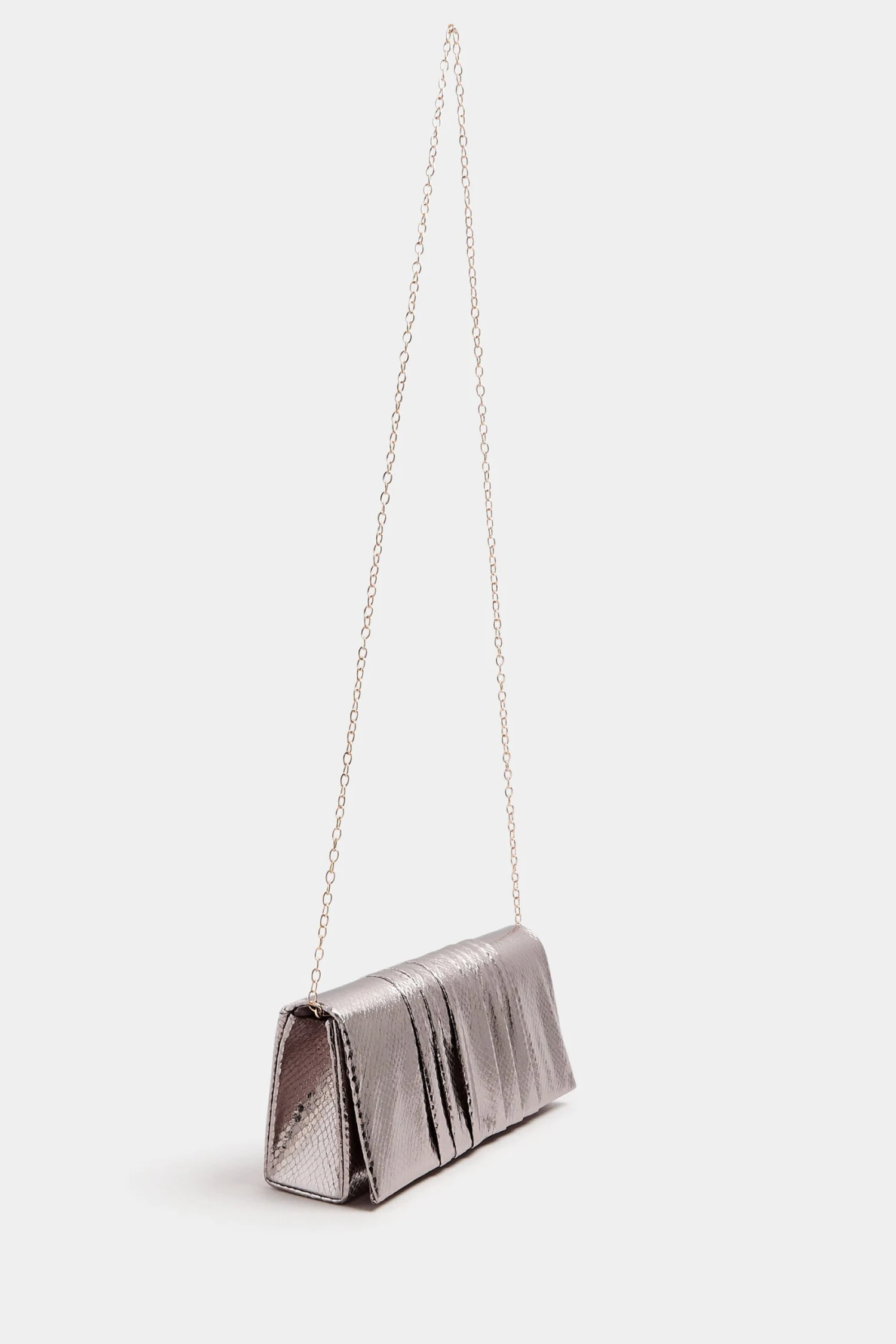 Gold Faux Leather Metallic Clutch Bag 5 Gold Faux Leather Metallic Clutch Bag – Image 3