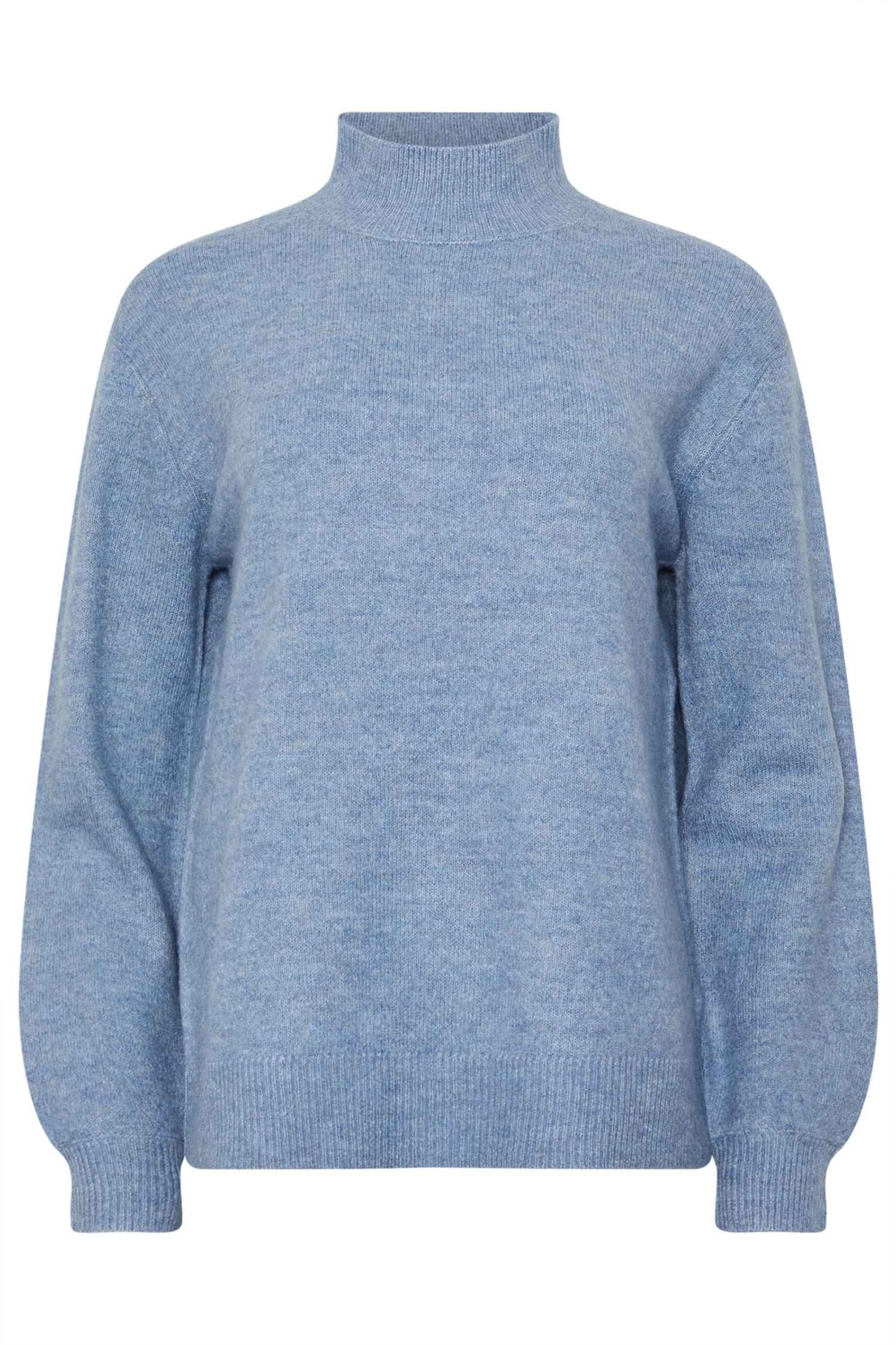 M&Co Blue Funnel Neck Balloon Sleeve Jumper 8 M&Co Blue Funnel Neck Balloon Sleeve Jumper – Image 6