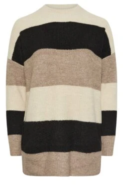 YOURS - Pull Crème & Noir à Rayures Manches Longues 13 YOURS - Pull Crème & Noir à Rayures Manches Longues -Evans Boutique b494193d 1047 4c 280248 X