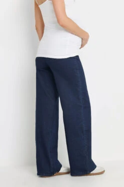 LTS Tall Maternity Dark Blue Wide Leg Jeans -Evans Boutique b51149c3 09b0 45 198130 C